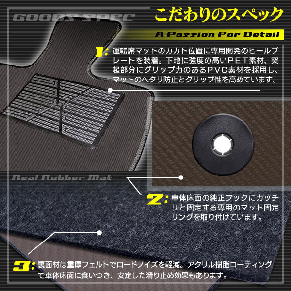マツダ CX-5 cx5 KF系 フロアマット ◆カーボンファイバー調 リアルラバー 日本製 HOTFIELD