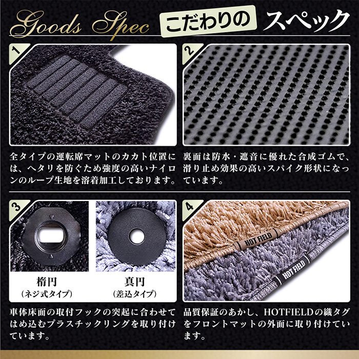 VW フォルクスワーゲン GOLF ゴルフ4 フロアマット ◆シャギーラグ調 日本製 HOTFIELD