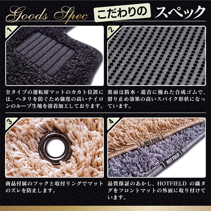 スズキ アルト ラパン アルトラパン HE93S HE33S LC系対応 フロアマット ◆シャギーラグ調 HOTFIELD