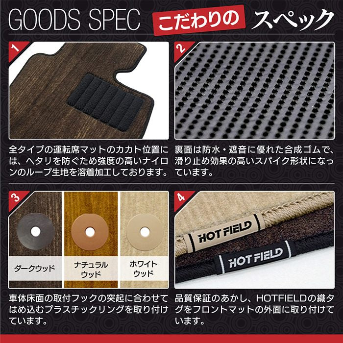 VW フォルクスワーゲン ティグアン 5N系 ～2016年モデル対応 フロアマット+トランクマット ラゲッジマット ◆ウッド調カーペット 木目 HOTFIELD