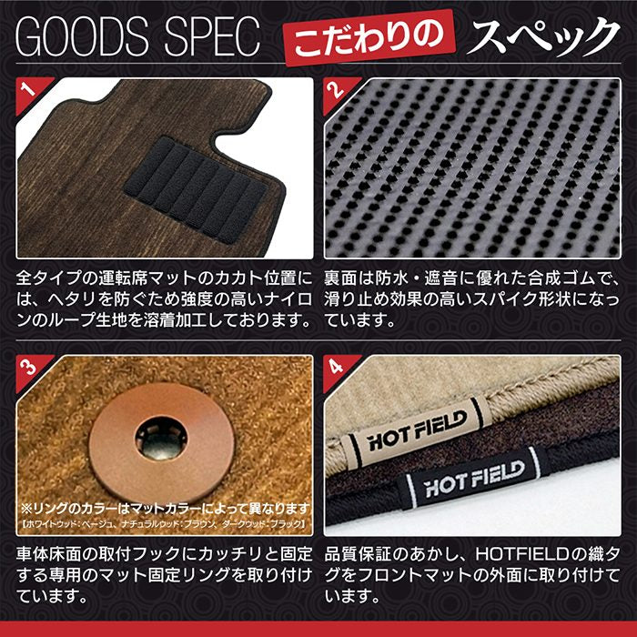 マツダ アクセラ BM系 フロアマット ◆ウッド調カーペット 木目 HOTFIELD