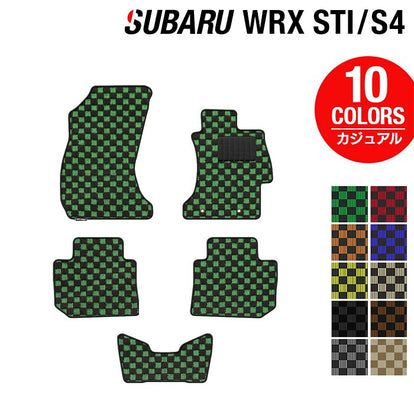 スバル WRX STI/S4 VA系 フロアマット ◇カジュアルチェック 日本製 